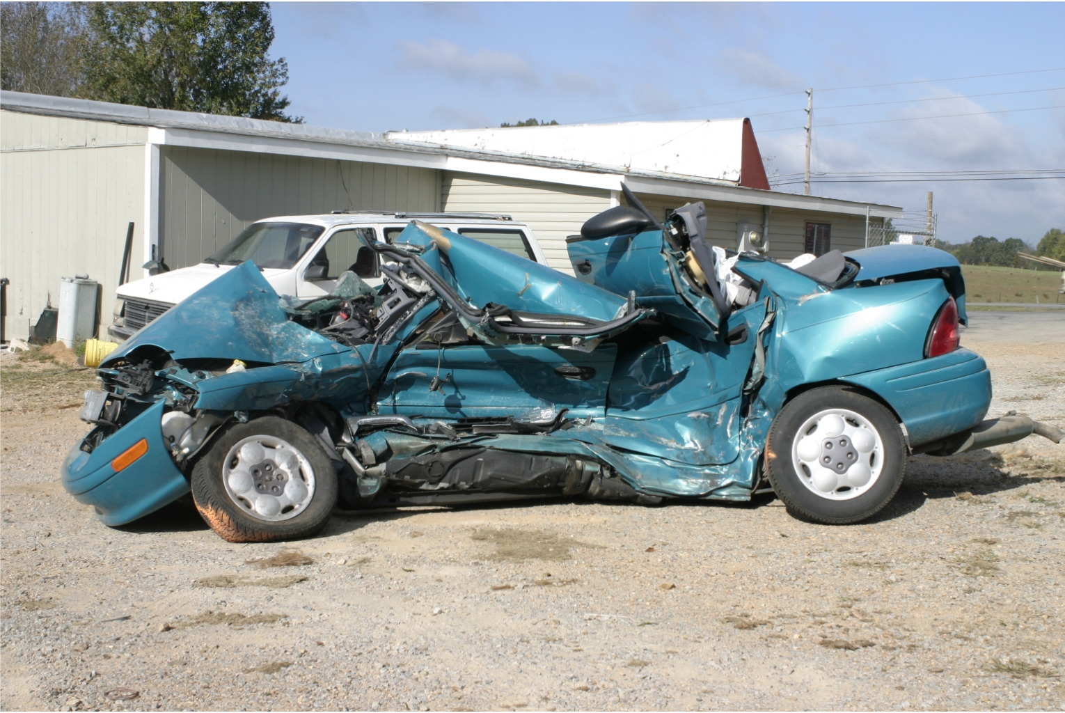 The force of the 11,000-pound ambulance’s impact on the Dodge Neon sedan driven by Dianna Bowden caused her to sustain fatal injuries