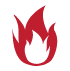 A house is destroyed by fire.