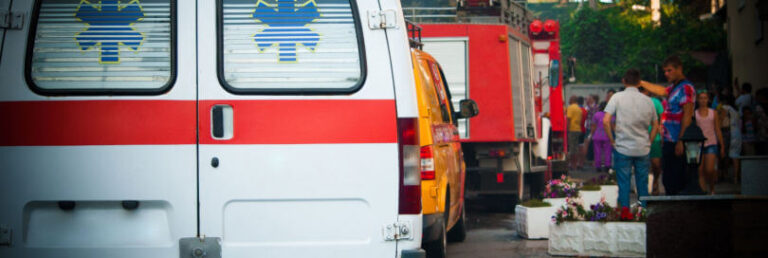 back of an ambulance